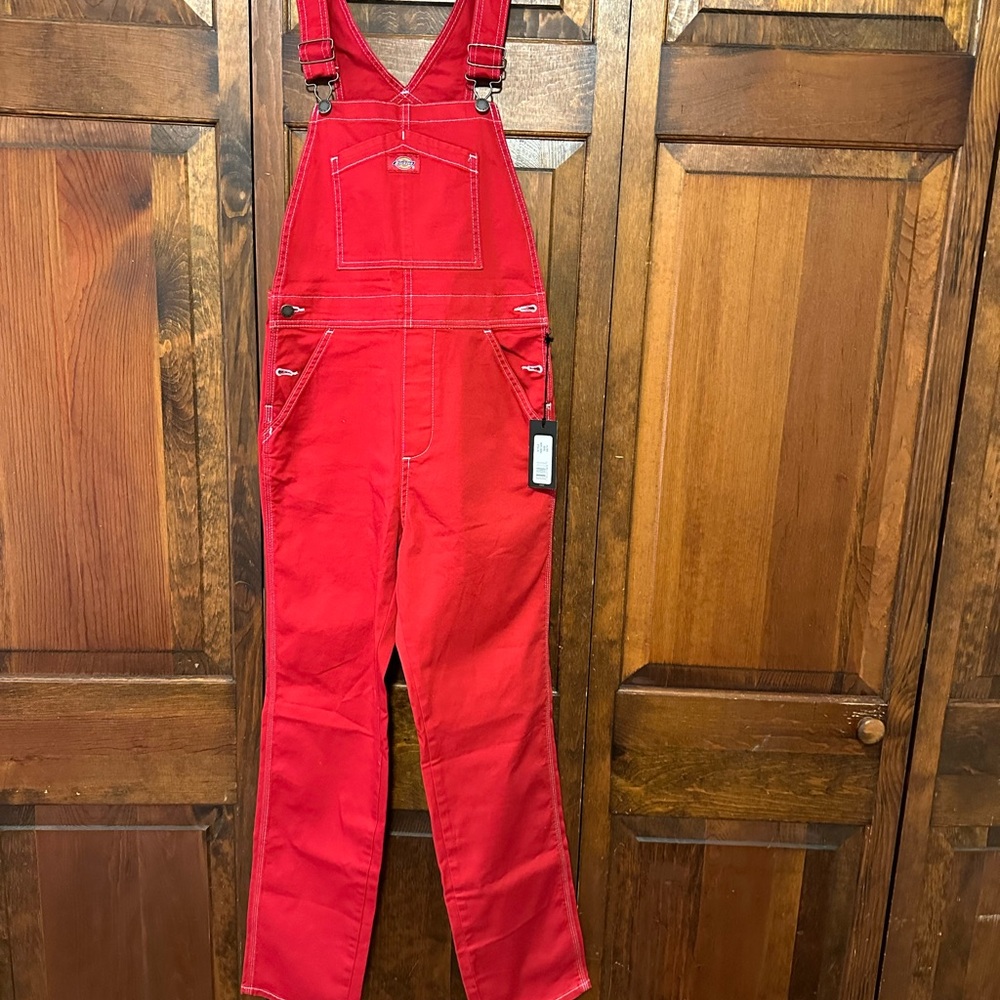 Dickie’s Red Overalls-New with tags